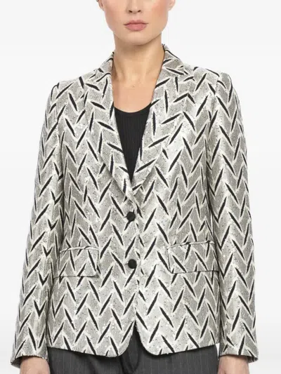 Maurizio Massimino Button-fastening Blazer In Metallic