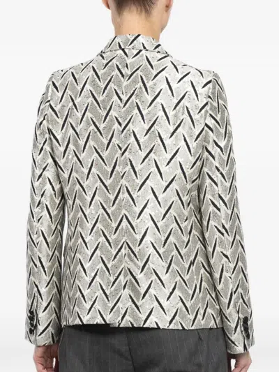 Maurizio Massimino Button-fastening Blazer In Metallic
