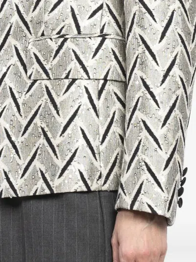 Maurizio Massimino Button-fastening Blazer In Metallic