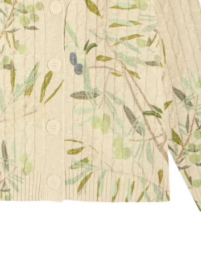 Bernadette Zuri Printed Knitted Cardigan In Neutral