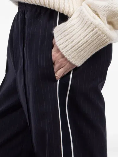 We-ar4 The Chaplin Pinstripe-pattern Trousers In Blue