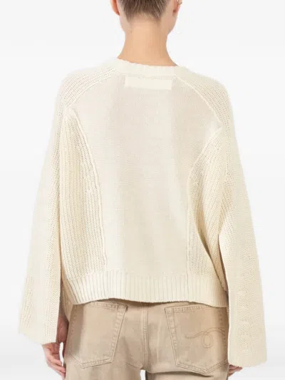 Isabel Benenato Boxy Sweater In Neutral