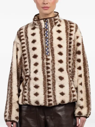Xirena Geometric-pattern Sweatshirt In Neutral
