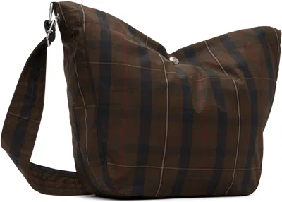 A.p.c. Journal Small Check Shoulder Bag In Brown
