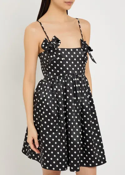 Ganni Multicolor Recycled Polyester Casual Dress In Black