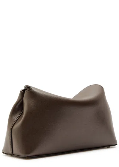 Totême Toteme Leather T-lock Top-handle Bag In Brown