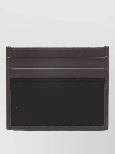 Prada Speedrock Card Holder In Re-nylon And Leather In Brown