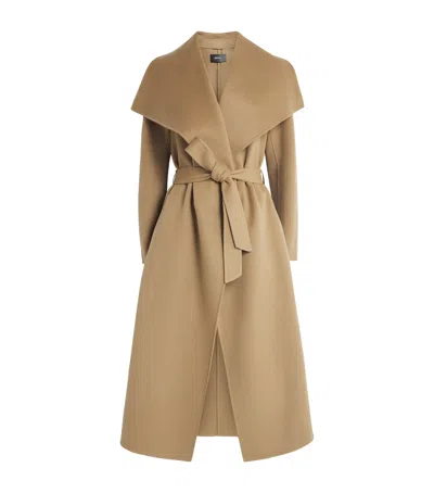 Mackage Wool Mai-cn Wrap Coat In Brown