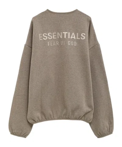 Essentials Elasticated-hem Sweatshirt In Gray