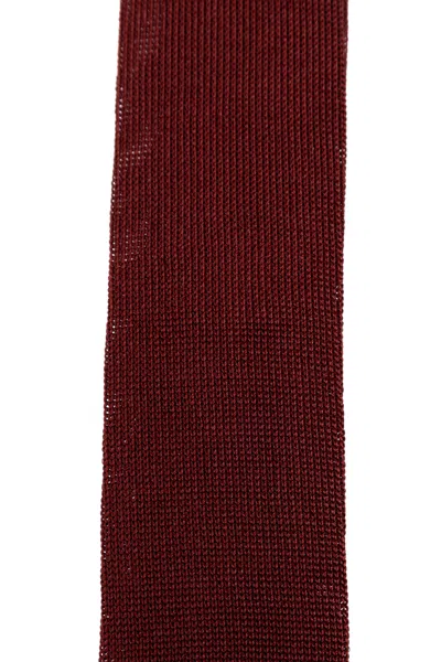 Paul Smith Striped-edge Tie In Brown