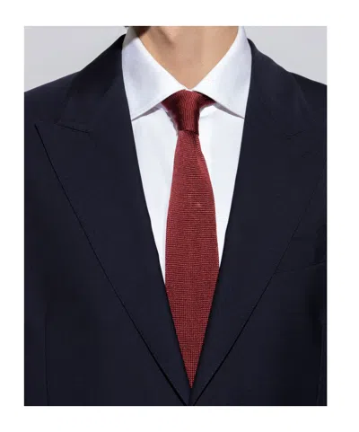 Paul Smith Striped-edge Tie In Brown