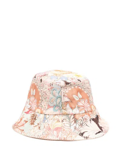 Zimmermann Patchwork Floral Hat In Multi