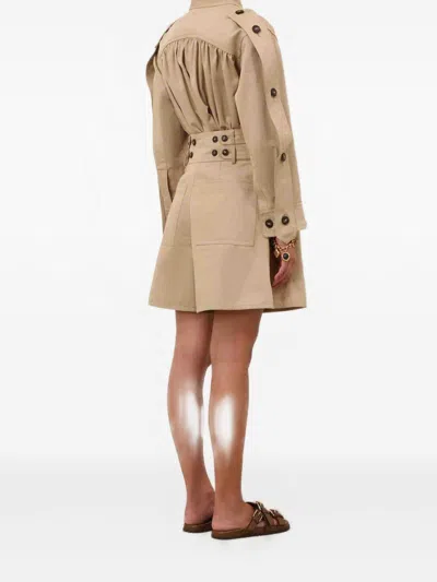Zimmermann Rebellion Cargo Shortss Beige In Nude