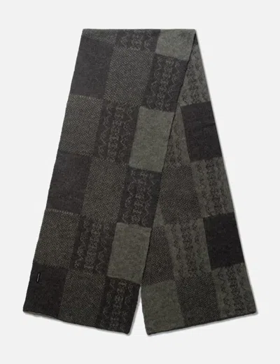 Polyteru Ethnic Pattern Checkerboard Muffler