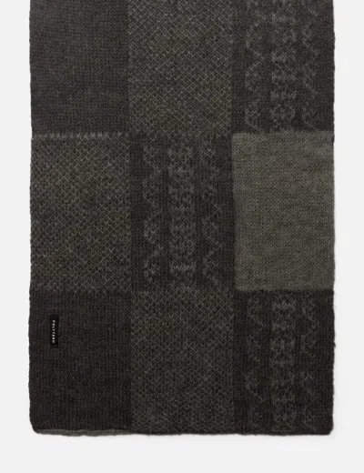 Polyteru Ethnic Pattern Checkerboard Muffler