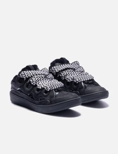 Lanvin Leather Curb Mules In Black