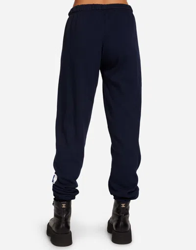 Lauren Moshi Tanzy Hippie Patches Jogger Sweatpants In Navy In Black