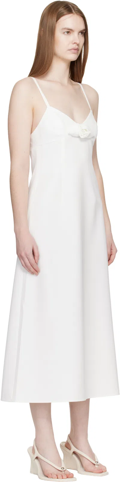 Sandy Liang White Pilton Midi Dress In White