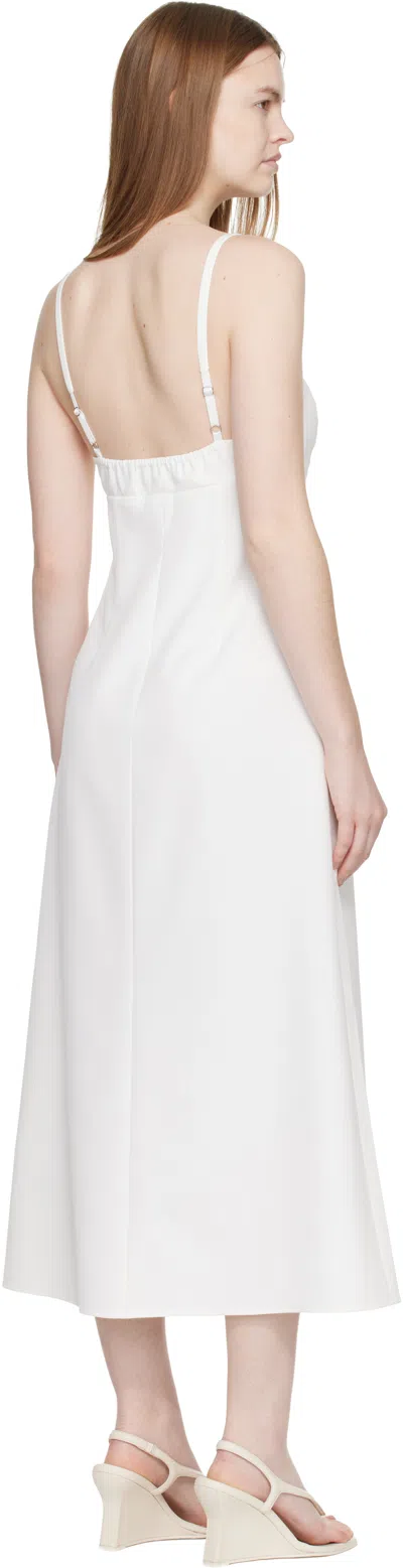 Sandy Liang White Pilton Midi Dress In White