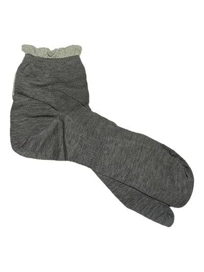 Antipast Ruffled Socks In Gray