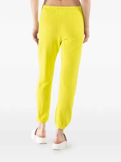 Freecity Drawstring Print Track-pants In Yellow