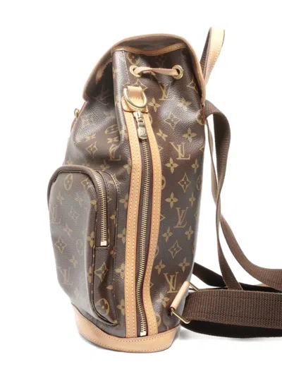 Pre-owned Louis Vuitton 2015 Sac A Dos Bosphore Monogram Zip Backpack In Brown