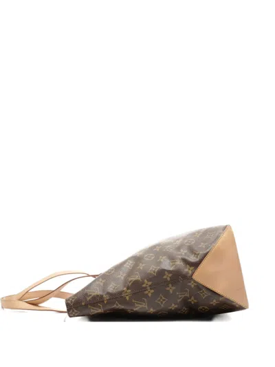 Pre-owned Louis Vuitton 2001 Monogram Cabas Tote Bag In Brown