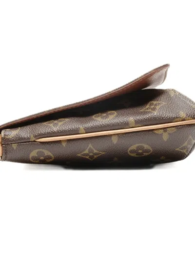 Pre-owned Louis Vuitton 2000 Monogram Musette Tango Shoulder Bag In Brown