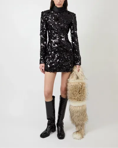 Aknvas Toni Sequin Dress In Black
