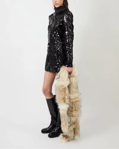 Aknvas Toni Sequin Dress In Black