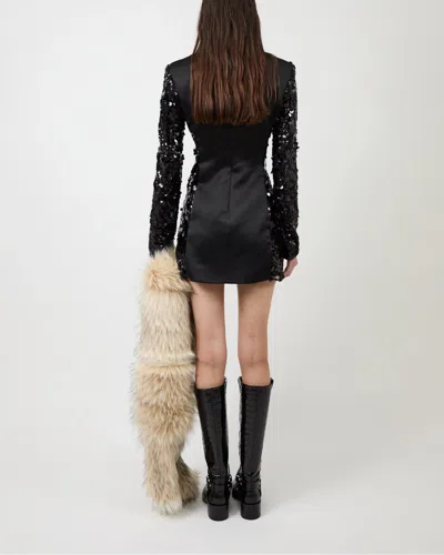 Aknvas Toni Sequin Dress In Black