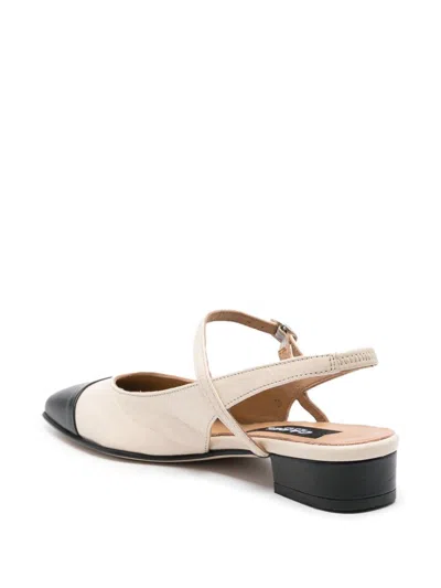 Carel Paris Oceano Leather Slingback Ballets In Sand