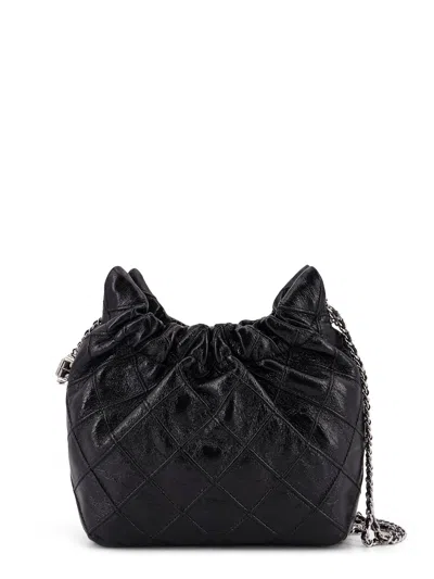 Tory Burch Quilted Shoulder Bag Chain Strap Design In Black