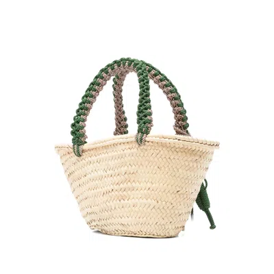 Alemais Macrame Midi Basket In Neutral