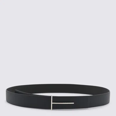 Tom Ford Reversible T Icon Belt In Black