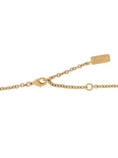 Chloé Women Chloe Iconic Logo Firma Collana In Gold