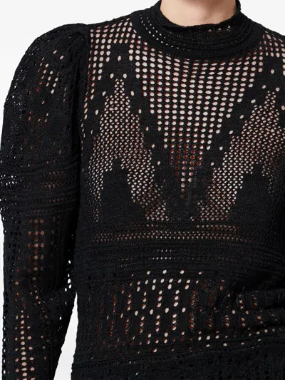 Isabel Marant Dahara Openwork Cotton Sweater Clothing In Black