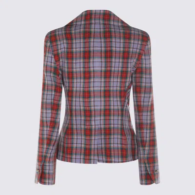 Vivienne Westwood Mens Multi Drunken Check Linen Jacket In Multi