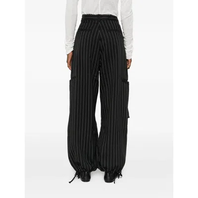 Y-3 Stripe-pattern Trousers In Black