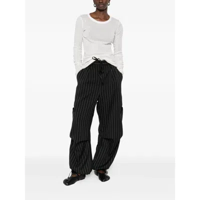 Y-3 Stripe-pattern Trousers In Black