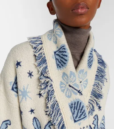 Alanui Echoes Of The Island Wool And Cotton Cardigan In Multi