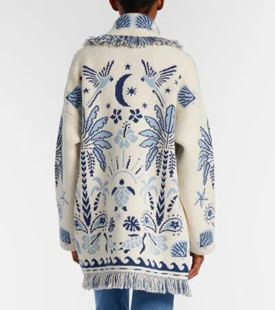 Alanui Echoes Of The Island Wool And Cotton Cardigan In Multi
