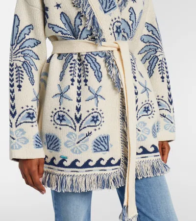 Alanui Echoes Of The Island Wool And Cotton Cardigan In Multi