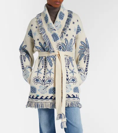 Alanui Echoes Of The Island Wool And Cotton Cardigan In Multi
