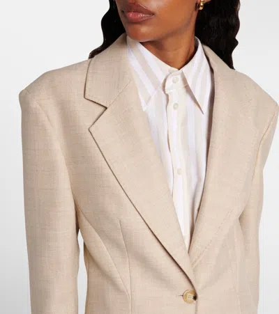 Joseph Fallon Virgin Wool Blazer In Neutral