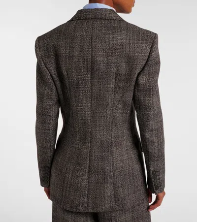 Joseph Fallon Virgin Wool Blazer In Brown