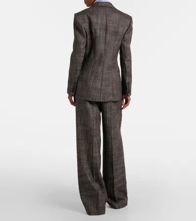 Joseph Fallon Virgin Wool Blazer In Brown