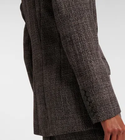 Joseph Fallon Virgin Wool Blazer In Brown