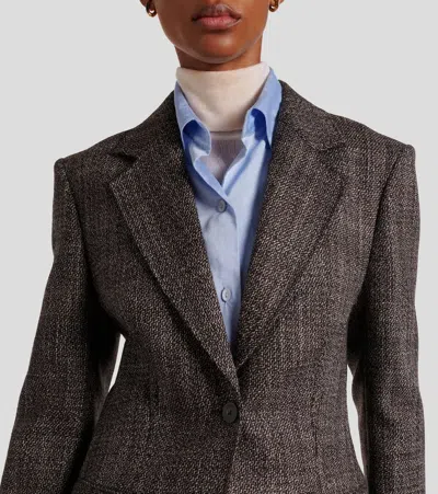 Joseph Fallon Virgin Wool Blazer In Brown