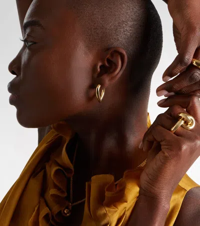 Engelbert Drop Link Medium 18kt Gold Earrings In Gold